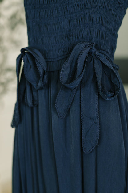 Hold Me Down Midi Dress in Navy