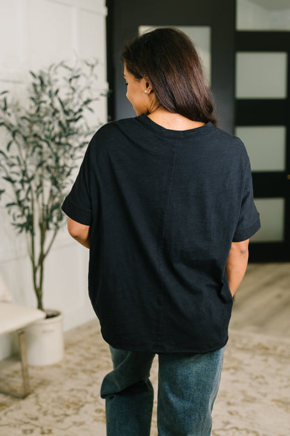 The Layback Relaxed Basic Tee in Black