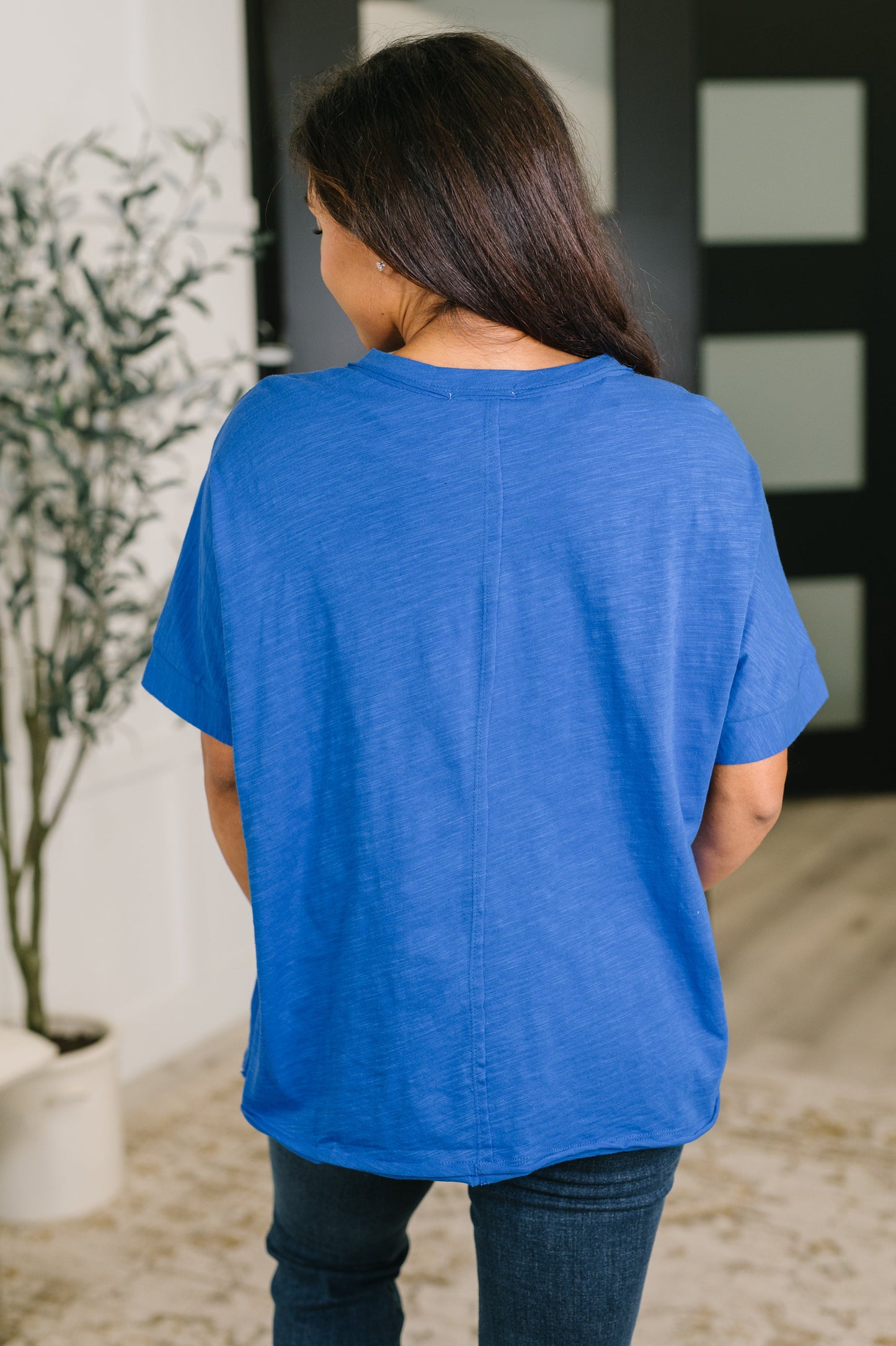 The Layback Relaxed Basic Tee in Royal Blue