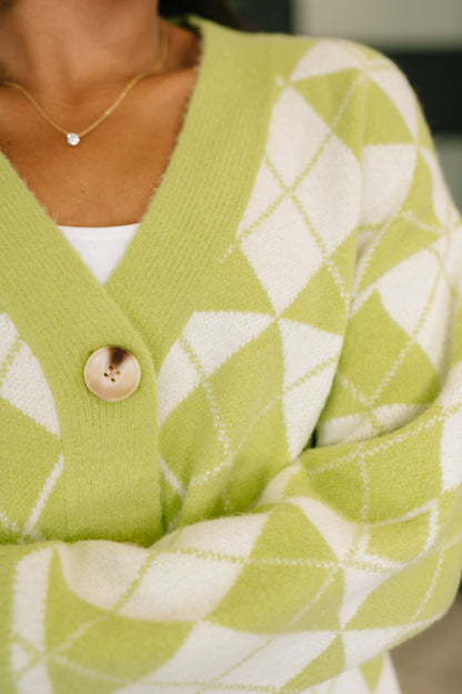 Up, Up and Away Argyle Cardigan