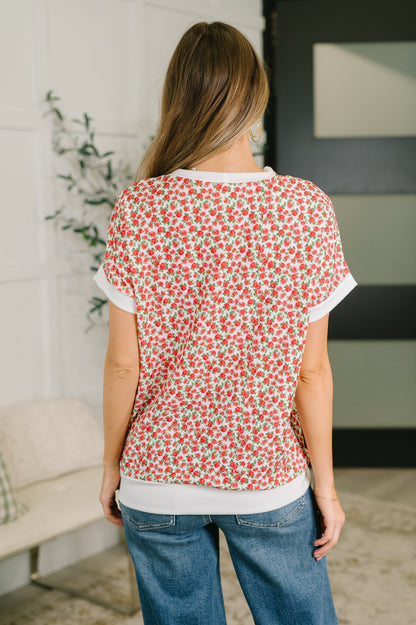 Vivid Memories Relaxed Top in Tomato Red